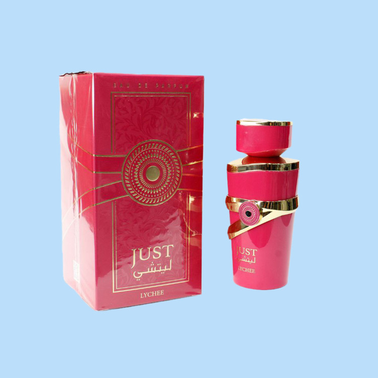 عطر ادکلن فراگرنس ورد مدل جاست لیتشی Fragrance World Just Lychee حجم 100 میل