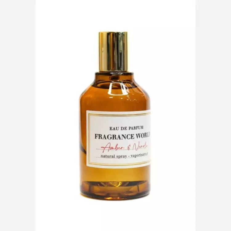 ادکلن فراگرنس ورد مدل امبر اند نرولی 80 میل رایحه زلینسکی اند روزن fragrance world amber . neroli