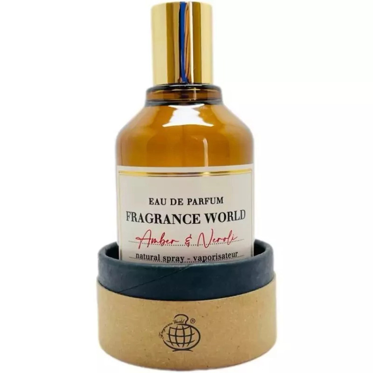 ادکلن فراگرنس ورد مدل امبر اند نرولی 80 میل رایحه زلینسکی اند روزن fragrance world amber . neroli