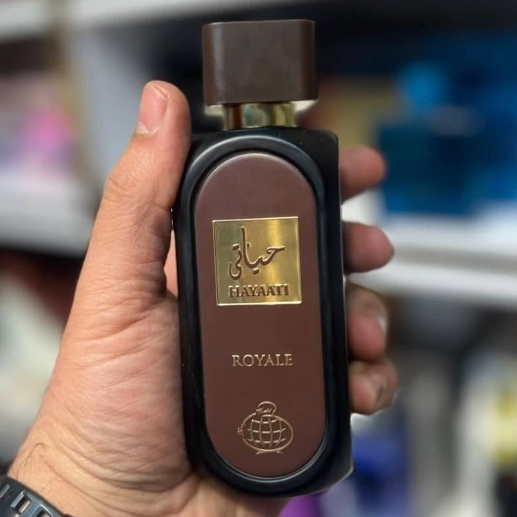 ادکلن حیاتی قهوه ای رویال ،گرم وشیرین کمی تند، چوبی شکلاتی،100میل، فرگرانس