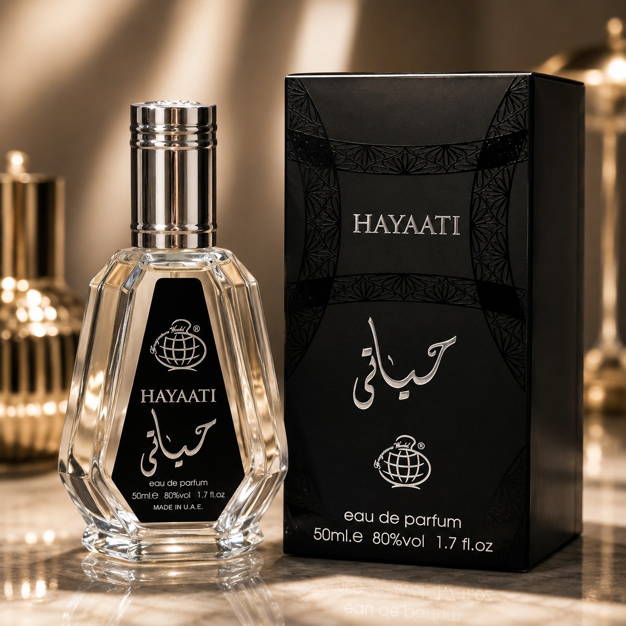 ادکلن حیاتی مشکی شرکت فرگرانس ورد امارات حجم 50 میل