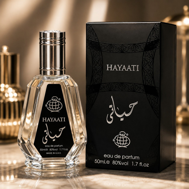 ادکلن حیاتی مشکی شرکت فرگرانس ورد امارات حجم 50 میل