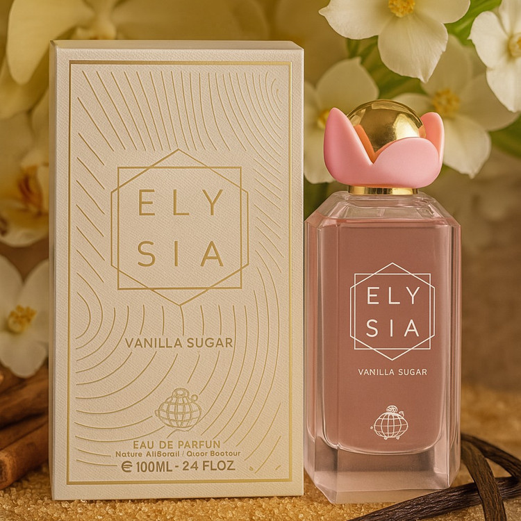 ادکلن فراگرنس ورد الی سیا وانیلا شوگر رایحه کایالی وانیلا کندی راک شوگر 42 ely sia vanilla sugar Kayali Vanilla Can