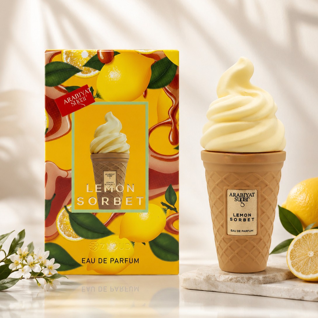 ادکلن لمون سوربت عربیات شوگر حجم 100 میل اورجینال lemon surbet