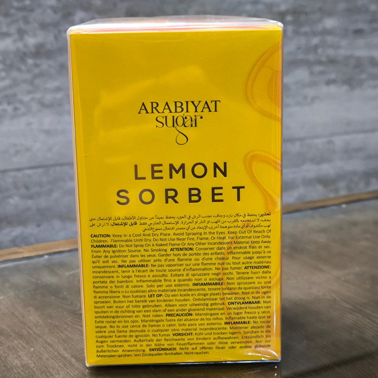 ادکلن لمون سوربت عربیات شوگر حجم 100 میل اورجینال lemon surbet