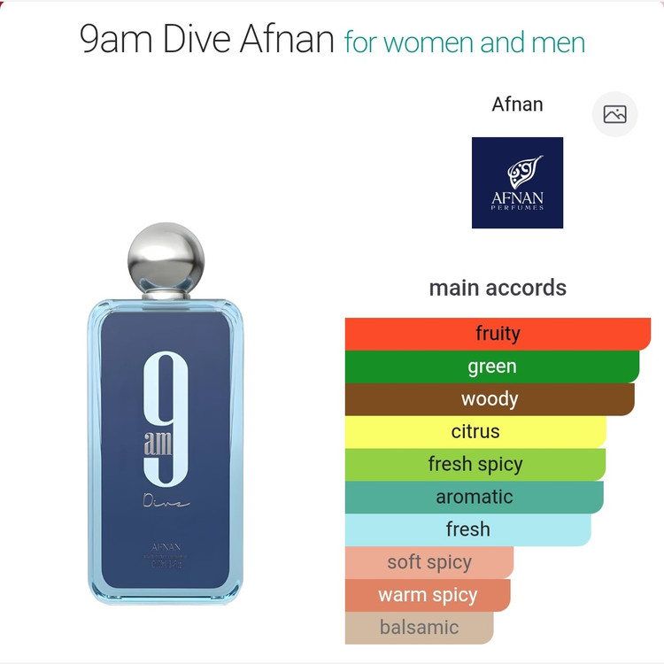 ادکلن 9 ای ام دایو افنان 9am Dive Afnan
